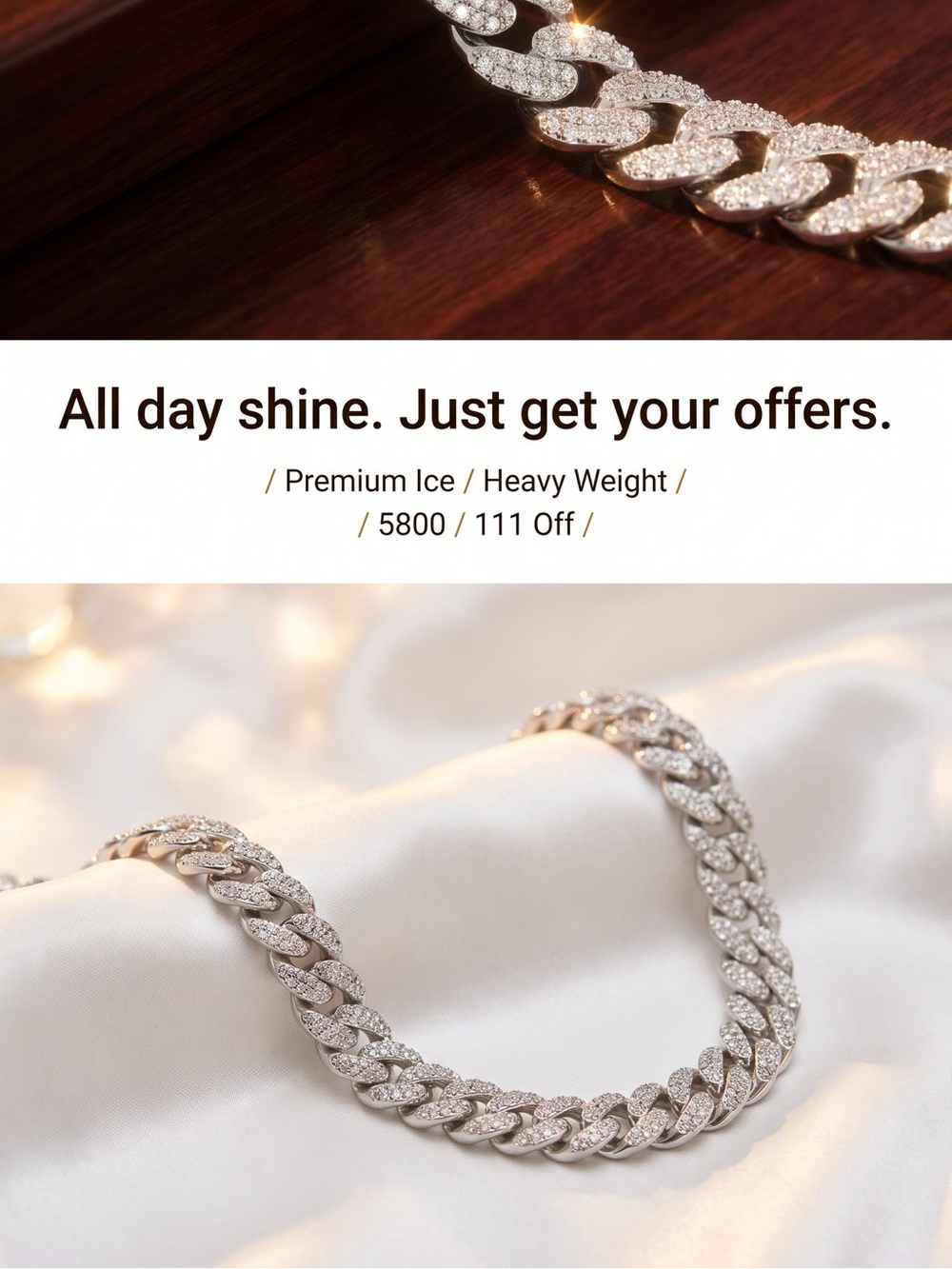 Black Diamond Silver Pavé Cuban Link Bracelet